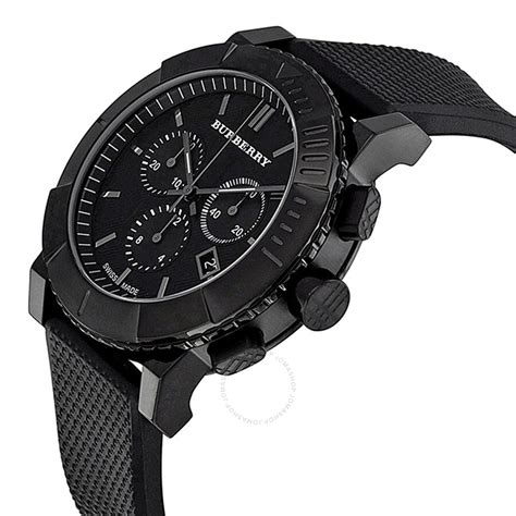 burberry bu2301|Burberry Trench Chronograph Black Dial Black PVD .